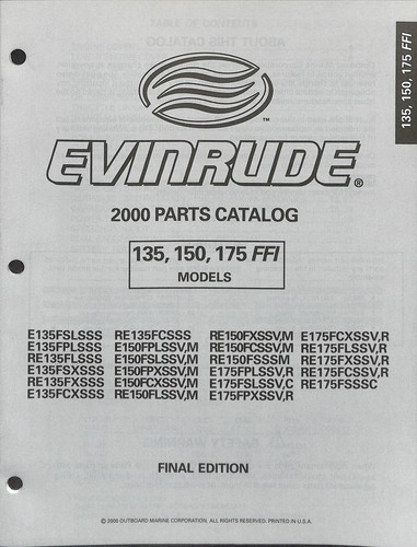 Catalogo ricambi evinrude 2000 - catalogo,