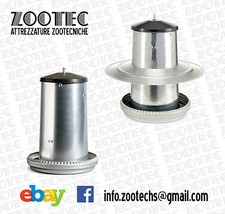 MANGIATOIA PER GALLINE POLLI ANATRE PULCINI LAMIERA ANTISPRECO ANTIPIOGGIA 18 KG