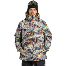 Dc shoes basis print 10k jacket outer world black giacca snowboard 2026