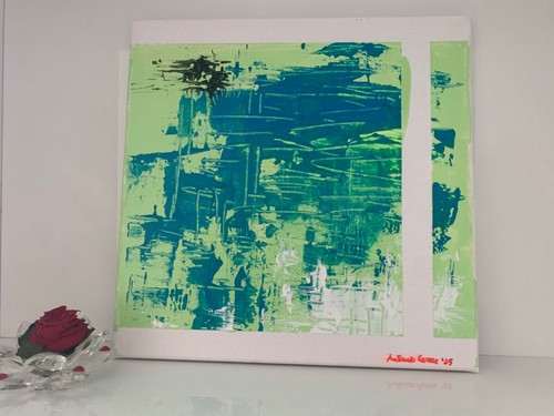 Quadro astratto acrilico - , su