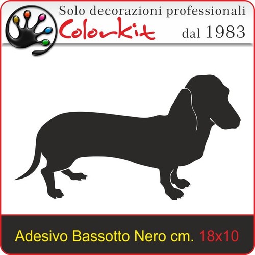 Adesivo cane bassotto nero - adesivo,