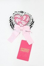 Spilla Angellic Pretty POP Cuore Lolipop Rosetta Nera Usata