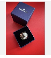 Anello nuovo con scatola Swarovski Nirvana cocktail pietra grigia misura 52 nuovo❤️🌸🎁