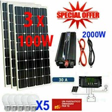 Kit Fotovoltaico 3KW Pwm Inverter 2000W Pannello Solare 300W regolatore 50 amp