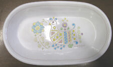 PIATTO OVALE CERAMICA LODDO - Dorgali (Nuoro) vintage 31,5 X 18,5 cm PAVONCELLA