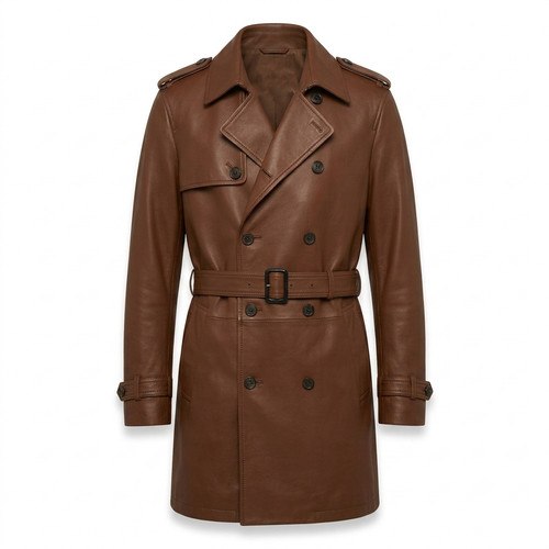 Trench cappotto uomo - , pelle