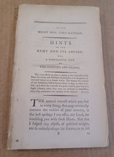 Circa 1790 Book, England Army