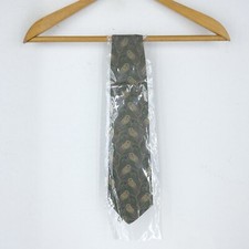 Cravatta Christian Dior Taglia One Size Uomo Logo Comodo Cotone Pratico Verde