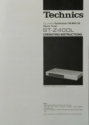 Technics z400l - technics, st-z400l