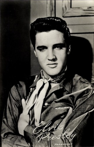 Cartolina cantante elvis - cartolina,