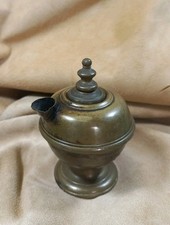 Antico lume ad olio in bronzo, fine 800 primi del 900