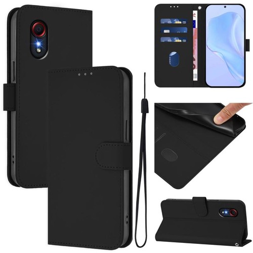 Custodia pelle nera con - pelle,
