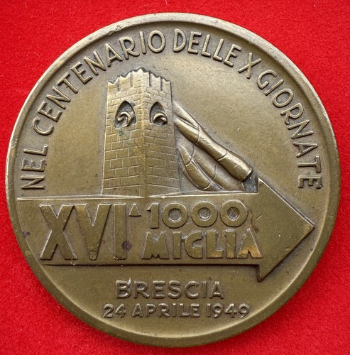 1951 mille miglia - miglia,, medaglia