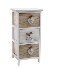 CASSETTIERA 3 CASSETTI CUORE