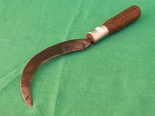 ANTICA  VECCHIA FALCE FALCETTO CONTADINO IN FERRO BATTUTO E FORGIATO. S27