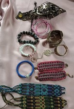 Lotto 11 Bracciali Etnici e Moda, Artigianali e Vintage, Vari Stili E Nazioni 
