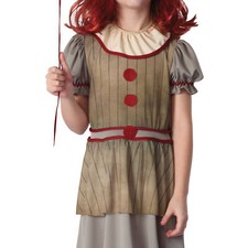 Ciao Travestimento Costume Halloween Horror Creepy Clown Bambina