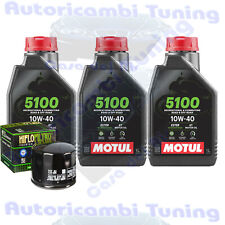 Kit Tagliando Olio Motul 5100 10W40 + Filtro Per Moto Guzzi 1000 SP2 1984>1987