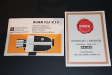 Manuale Istruzioni FotoCamera Bauer C2A/C2B + Certificato Garanzia 1971 (Bosch)