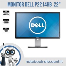 Monitor DELL P2214Hb Schermo 22" Per PC DESKTOP  DVI  VGA  DisplayPort
