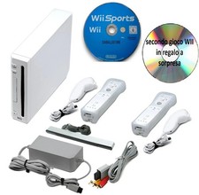 Nintendo Wii Console completa Con 2 Controller 2 nunchuk con 2 Gioco Originale