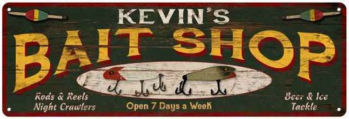 Insegna negozio esche kevin - negozio,