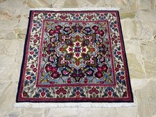 Tappeto Kerman Ravar Blu (Persia) Quadrato Misura 1.00m X 1.00m Circa