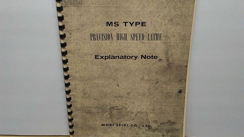 Manuale istruzioni tornio mori - istruzioni,