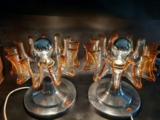 Coppia Lampade Murano  "Mazzega"H.26 Cm.