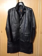 Cappotto in vera pelle nero