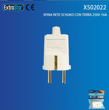 SPINA SCHUKO VOLANTE CON TERRA 250V 16 AMP