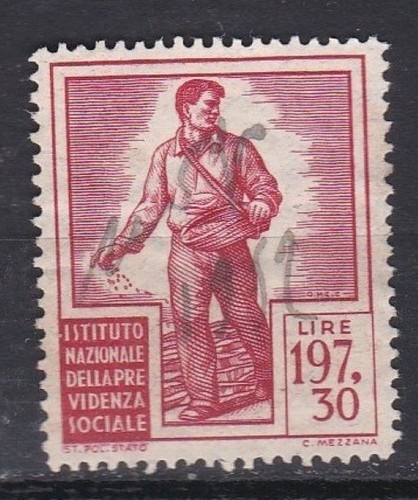 Italia 1950 marca da - italia, bollo