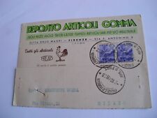 Firenze - Deposito Articoli Gomma  spedita f. g. 1948 forellini cart commerciale