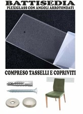 Battisedia fasce paracolpi in plexiglass trasparente varie misure sedia muro 