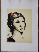 Ritratto femminile litografia - ritratto,