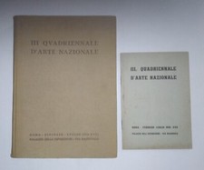III quadriennale d'arte nazionale. Catalogo generale e opuscolo. Domus 1939
