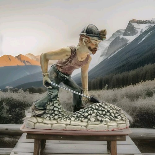 Vintage statua minatore - vintage◇statua,