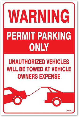 Permit parking only - parking,