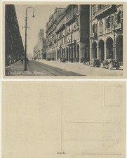 CAGLIARI -VIA ROMA ANIMATA AUTO D'EPOCA  - CARTOLINA D'EPOCA