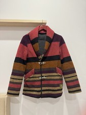 Giacca coperta lana Scotch & Soda uomo S rossa a righe attrezzatura outdoor western