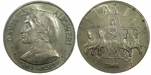 Medaglia commemorativa dante - medaglia,
