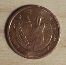 Moneta 5 CENTESIMI - Andorra 2014 - Camoscio Pirenaico - RICERCATA - CIRCOLATA