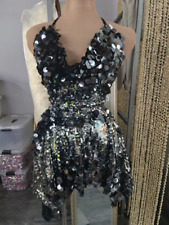 Abito sexy nero paillettes