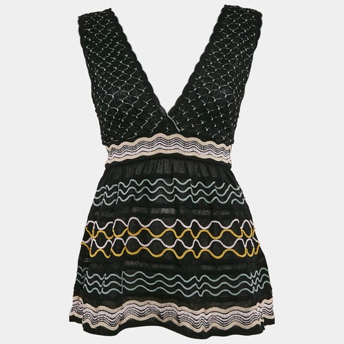 Top svasato missoni nero - top,