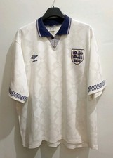Maglia Nazionale Calcio Inghilterra Umbro Vintage Anni 90
