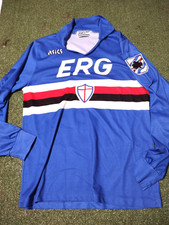 Sampdoria 1990-1991 Maglia Calcio Asics erg Football Shirt Vintage Jersey S