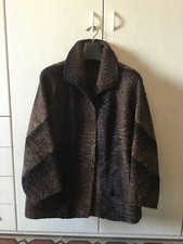Giaccone in persiano swakara marrone chiaro/scuro, taglia 46. Occasione!