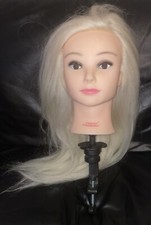 COMMETTITORE CAPELLI TESTA STYLING CON CAPELLI LUNGHI BIONDI E MORSETTO CALISSIMO PROF HEADS