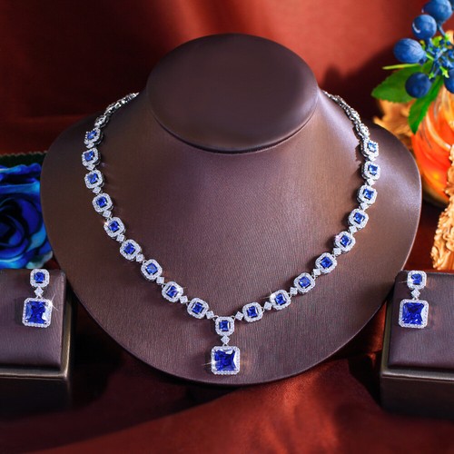 Orecchini quadrati blu