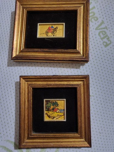 Coppia quadretti vintage dino - coppia,